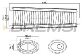 BREMSI FA0646 - AIR FILTER BMW, ALPINA, LAND ROVER