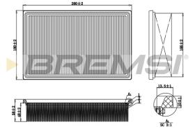 BREMSI FA0648 - AIR FILTER FORD