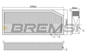 BREMSI FA0649 - AIR FILTER MERCEDES-BENZ