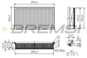 BREMSI FA0650 - AIR FILTER ALFA ROMEO