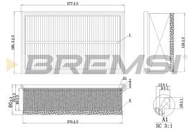  FA1032 - AIR FILTER PEUGEOT, CITROEN, DS