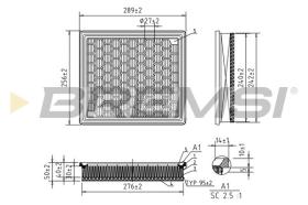 BREMSI FA1044 - AIR FILTER OPEL, SAAB