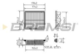 BREMSI FA1045 - AIR FILTER HONDA