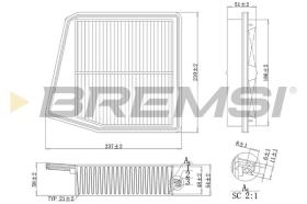 BREMSI FA1047 - AIR FILTER HONDA