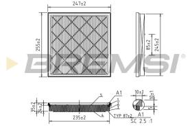 BREMSI FA1048 - AIR FILTER OPEL, CHEVROLET