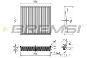 BREMSI FA1049 - AIR FILTER OPEL, CHEVROLET