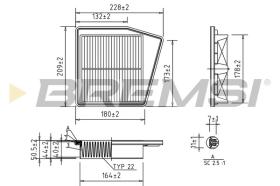 BREMSI FA1050 - AIR FILTER HONDA