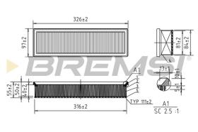 BREMSI FA1051 - AIR FILTER RENAULT, DACIA