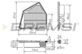 BREMSI FA1054 - AIR FILTER HONDA