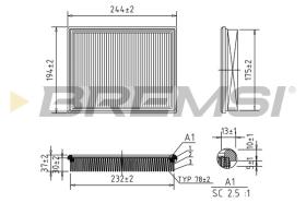 BREMSI FA1060 - AIR FILTER FIAT