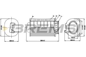 BREMSI FA1063 - AIR FILTER MERCEDES-BENZ, INFINITI