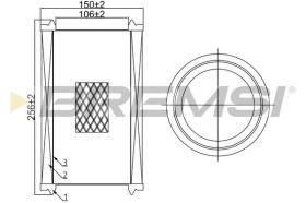 BREMSI FA1068 - AIR FILTER LANCIA