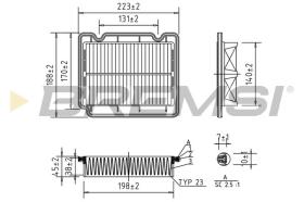 BREMSI FA1072 - AIR FILTER DAEWOO, CHEVROLET