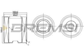 BREMSI FA1074 - AIR FILTER AUDI