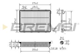 BREMSI FA1078 - AIR FILTER HYUNDAI, KIA