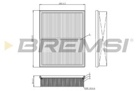 BREMSI FA1081 - AIR FILTER MERCEDES-BENZ, RENAULT