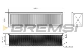 BREMSI FA1083 - AIR FILTER MERCEDES-BENZ