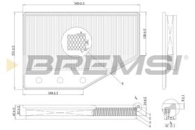 BREMSI FA1085 - AIR FILTER OPEL