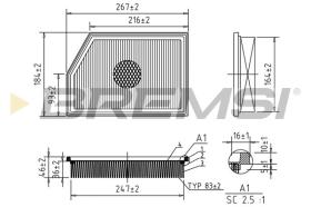 BREMSI FA1086 - AIR FILTER JEEP