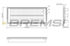 BREMSI FA1087 - AIR FILTER FIAT, ABARTH, MAZDA