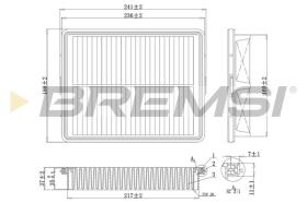 BREMSI FA1090 - AIR FILTER SSANGYONG