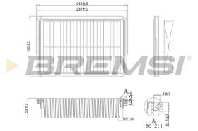 BREMSI FA1092 - AIR FILTER KIA, HYUNDAI