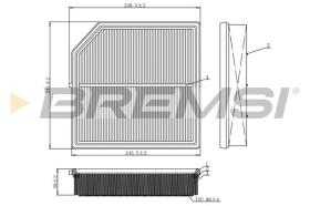 BREMSI FA1096 - AIR FILTER VOLVO