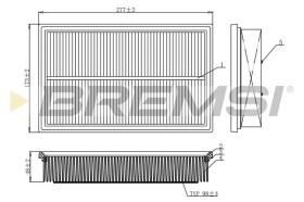 BREMSI FA1097 - AIR FILTER VW, AUDI, SKODA, SEAT