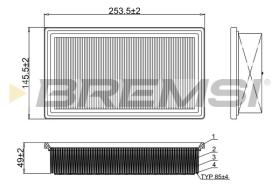 BREMSI FA1102 - AIR FILTER KIA