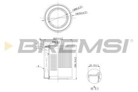 BREMSI FA1104 - AIR FILTER AUDI