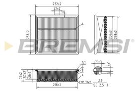 BREMSI FA1105 - AIR FILTER ISUZU