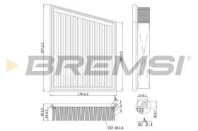 BREMSI FA1106 - AIR FILTER JAGUAR, LAND ROVER