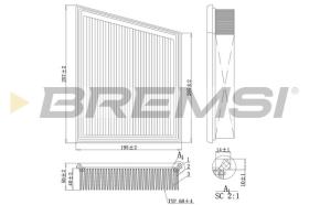 BREMSI FA1107 - AIR FILTER JAGUAR, LAND ROVER