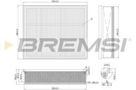 BREMSI FA1108 - AIR FILTER VW, MAN