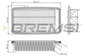 BREMSI FA1109 - AIR FILTER HONDA