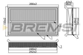 BREMSI FA1112 - AIR FILTER FIAT