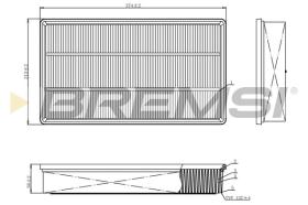 BREMSI FA1113 - AIR FILTER VW, AUDI, SKODA