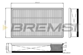 BREMSI FA1114 - AIR FILTER VW, AUDI, SKODA