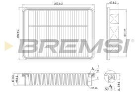 BREMSI FA1115 - AIR FILTER DR