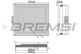 BREMSI FA1116 - AIR FILTER NISSAN, INFINITI