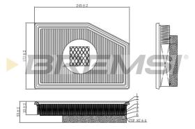 BREMSI FA1117 - AIR FILTER INFINITI