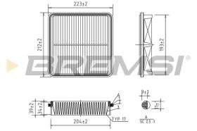 BREMSI FA1118 - AIR FILTER MAZDA