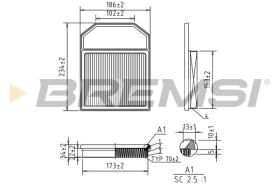 BREMSI FA1120 - AIR FILTER MERCEDES-BENZ