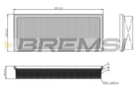 BREMSI FA1122 - AIR FILTER MERCEDES-BENZ