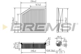 BREMSI FA1128 - AIR FILTER TOYOTA, LEXUS