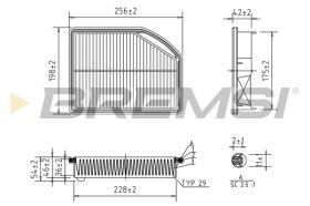 BREMSI FA1129 - AIR FILTER HONDA