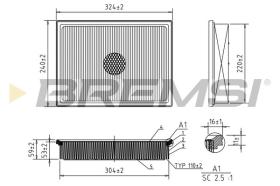 BREMSI FA1130 - AIR FILTER TOYOTA