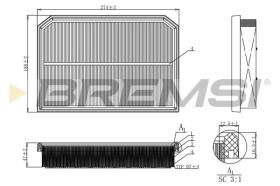 BREMSI FA1132 - AIR FILTER MERCEDES-BENZ