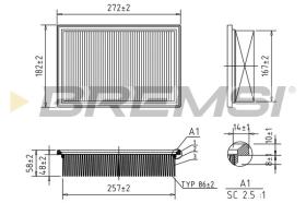 BREMSI FA1134 - AIR FILTER LAND ROVER