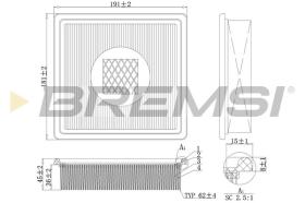 BREMSI FA1139 - AIR FILTER OPEL, CHEVROLET